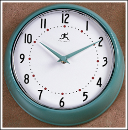 Retro Green Wall Clock