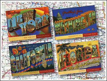 Deco Destinations Postcards